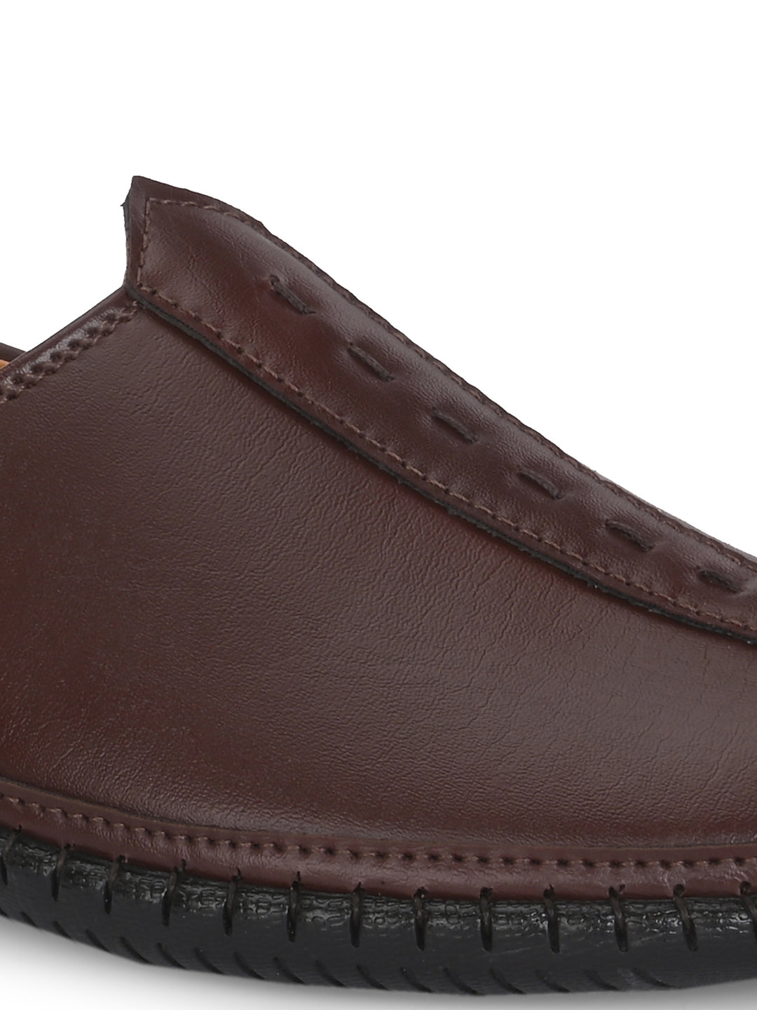 CARLO ROMANO BY WASAN BROWN COLOR VEGAN LEATHER SLIP ON NAGRA SHOES FOR MEN