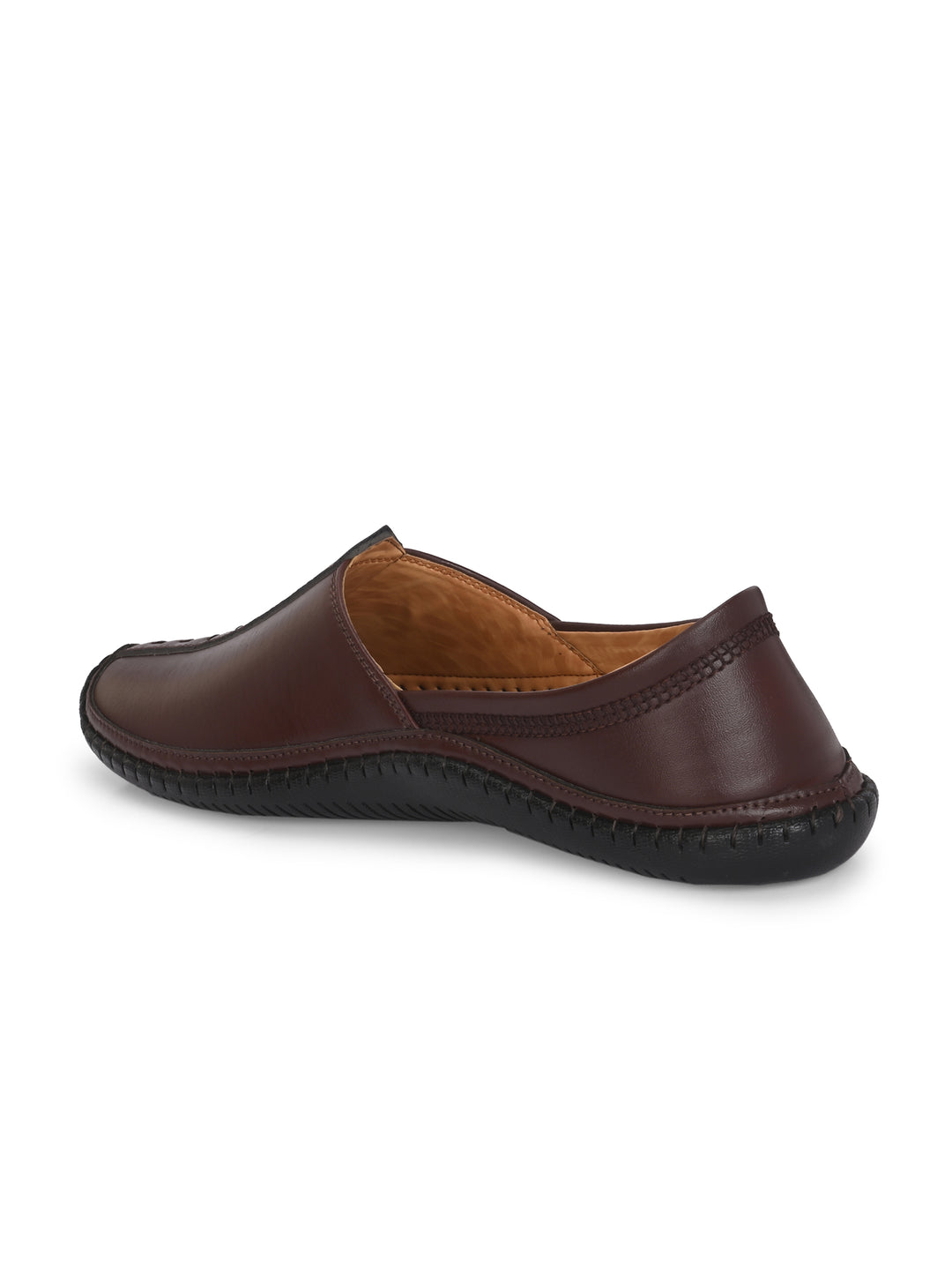 CARLO ROMANO BY WASAN BROWN COLOR VEGAN LEATHER SLIP ON NAGRA SHOES FOR MEN