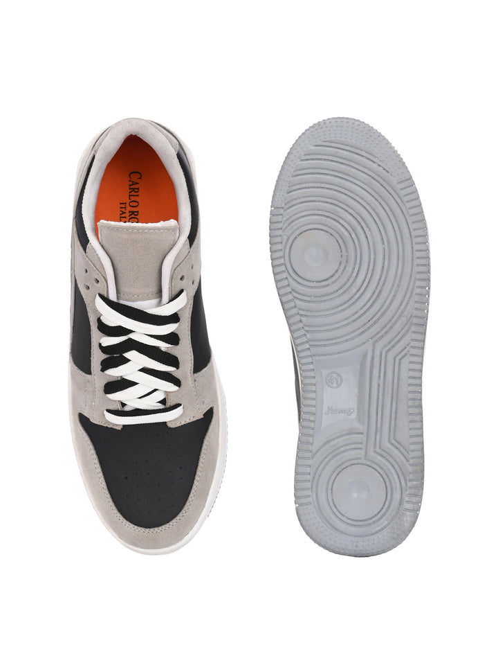 CARLO ROMANO BY WASAN VEGAN LEATHER LACE UP CASUAL SNEAKER  FOR MEN