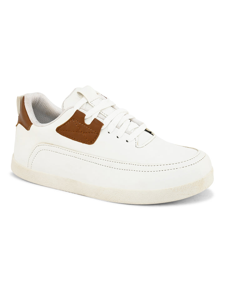CARLO ROMANO BY WASAN SKY WHITE COLOUR VEGAN LEATHER SNEAKER SHOE FOR MEN