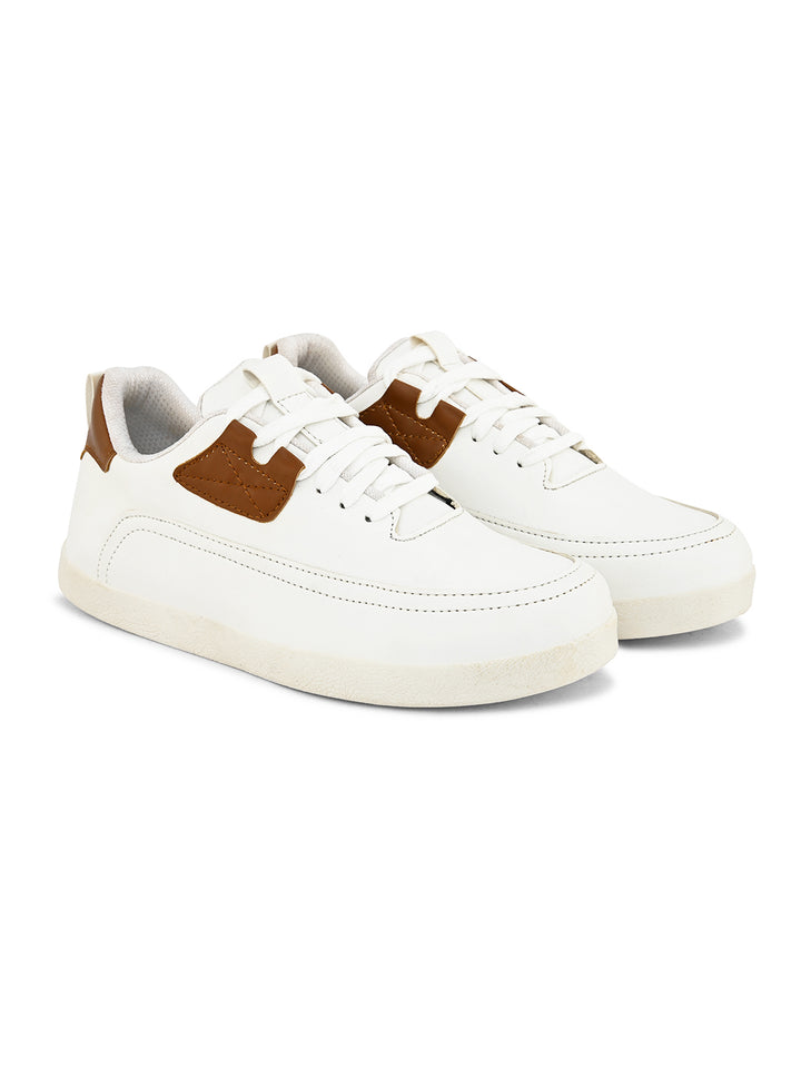 CARLO ROMANO BY WASAN SKY WHITE COLOUR VEGAN LEATHER SNEAKER SHOE FOR MEN