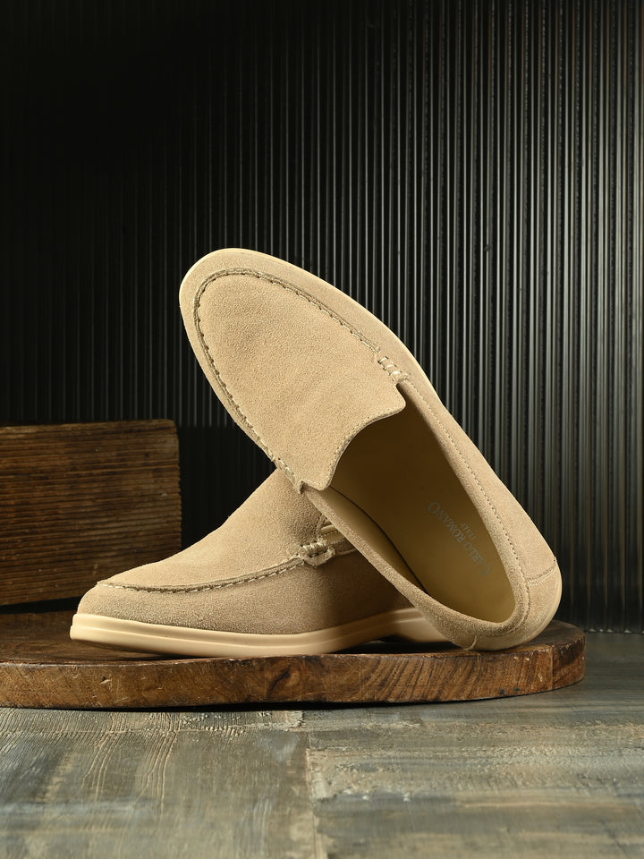 CARLO ROMANO SUEDE LEATHER STYLISH LOAFER SHOES FOR WOMEN
