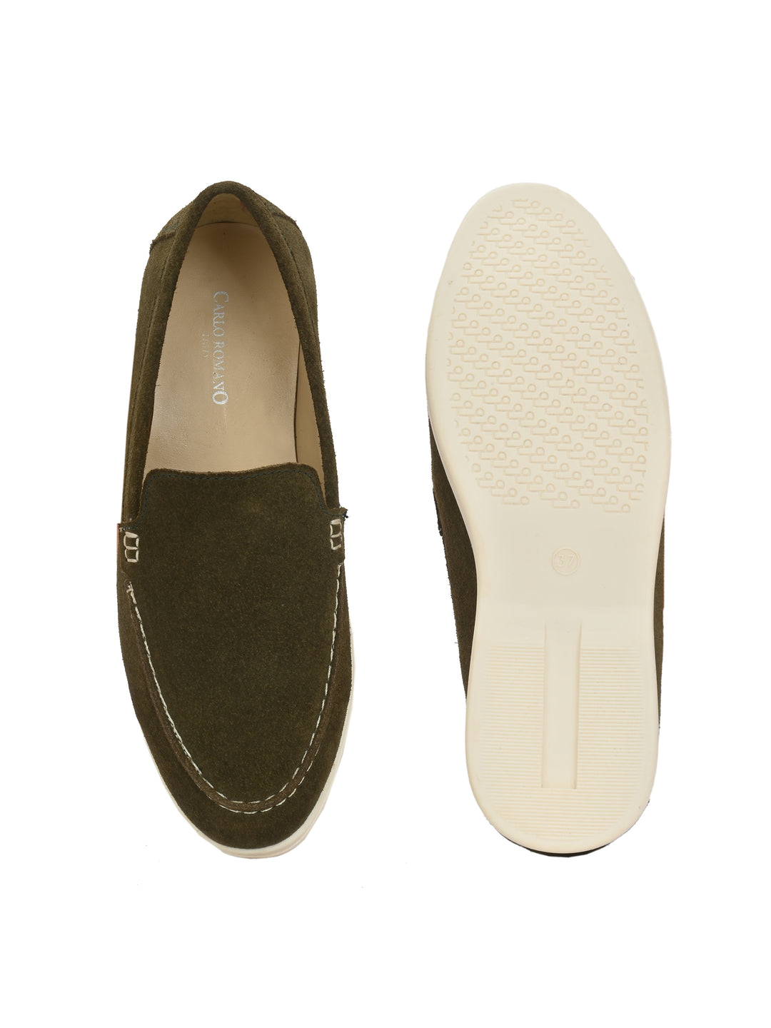 CARLO ROMANO SUEDE LEATHER STYLISH LOAFER SHOES FOR WOMEN