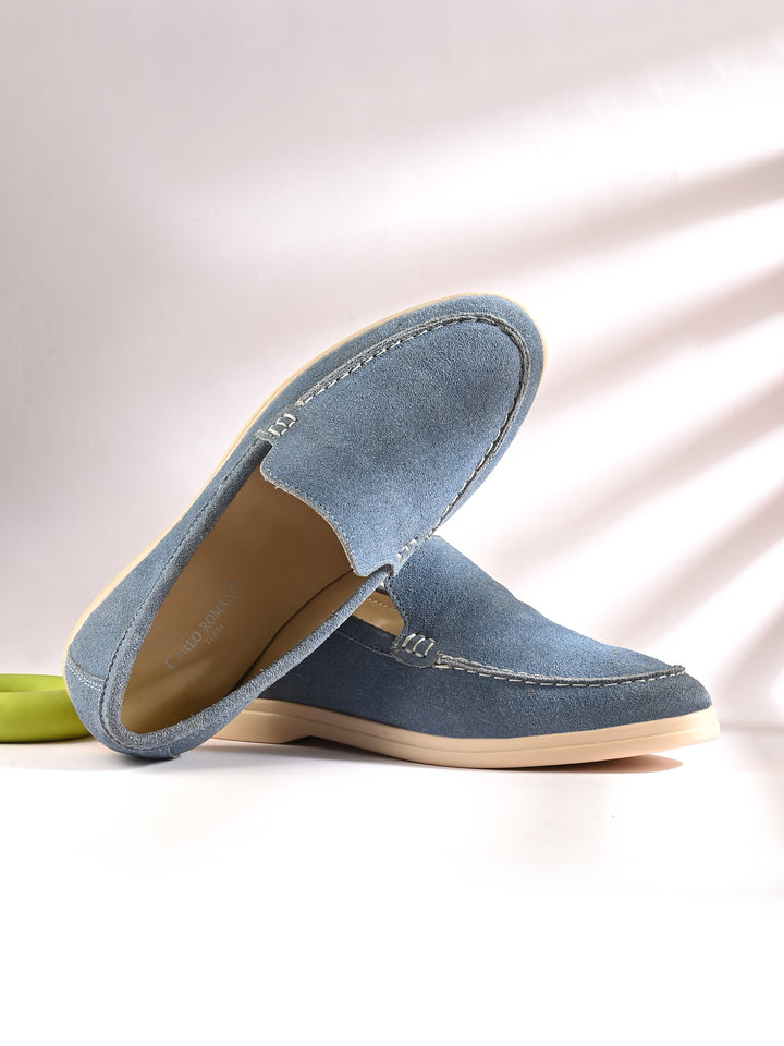 CARLO ROMANO SUEDE LEATHER STYLISH LOAFER SHOES FOR WOMEN