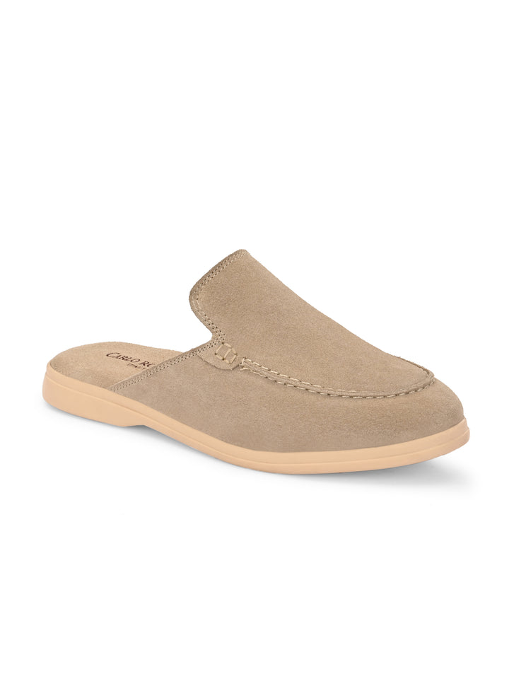 CARLO ROMANO BY WASAN PREMIUM STYLISH SUEDE LEATHER MULES FOR WOMENS