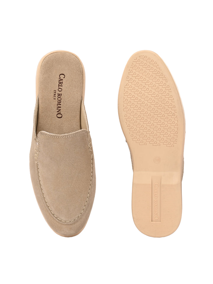 CARLO ROMANO BY WASAN PREMIUM STYLISH SUEDE LEATHER MULES FOR WOMENS