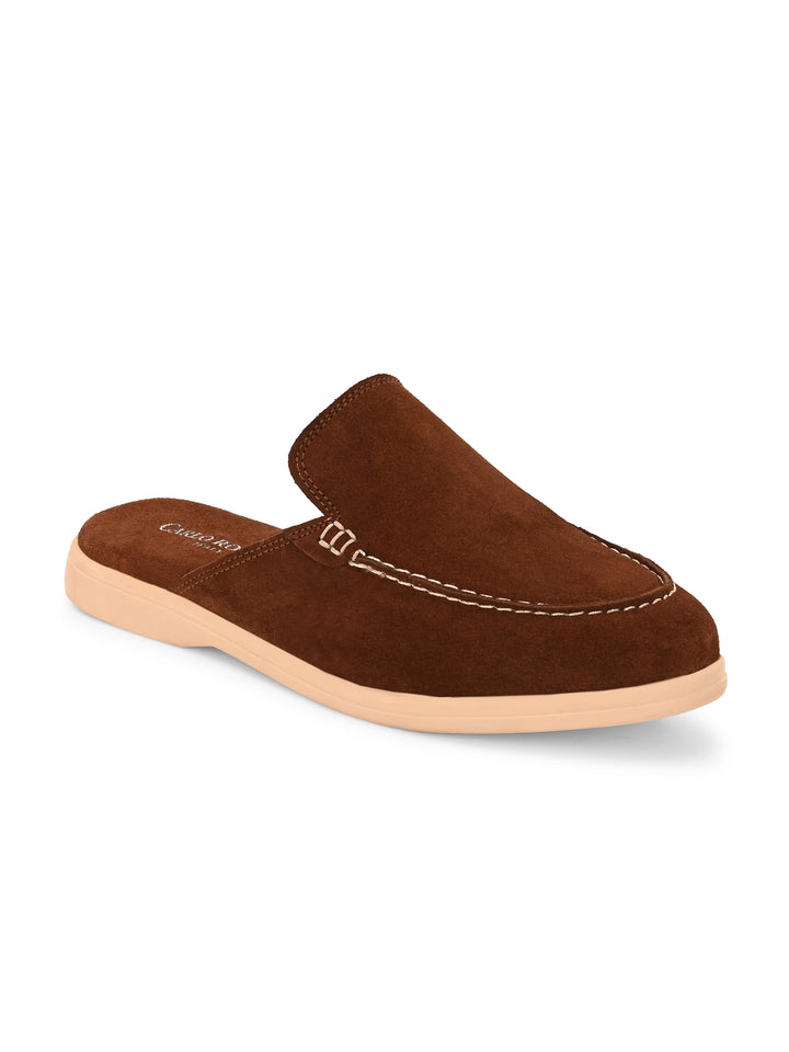 CARLO ROMANO BY WASAN PREMIUM STYLISH SUEDE LEATHER MULES FOR WOMENS