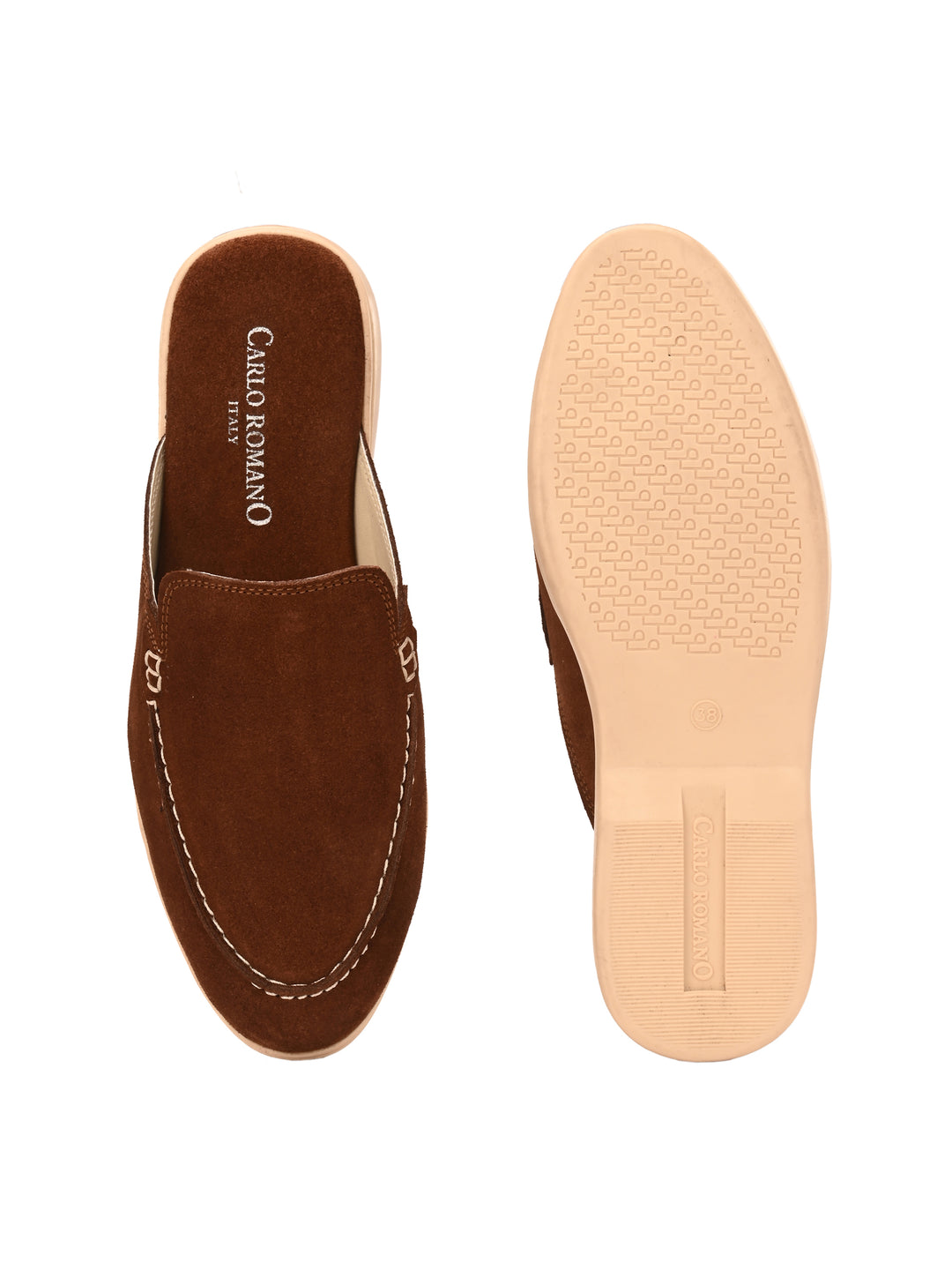 CARLO ROMANO BY WASAN PREMIUM STYLISH SUEDE LEATHER MULES FOR WOMENS