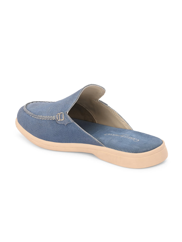 CARLO ROMANO BY WASAN PREMIUM STYLISH SUEDE LEATHER MULES FOR WOMENS