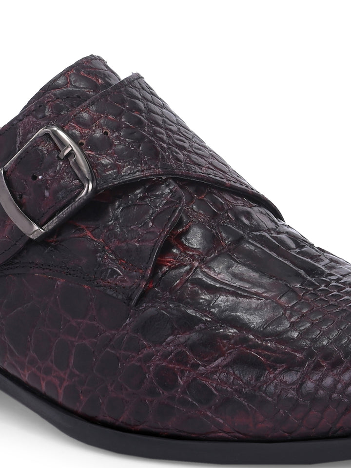 CARLO ROMANO BY WASAN PREMIUM STYLISH CROCO PRINTED LEATHER SHOES FOR MEN