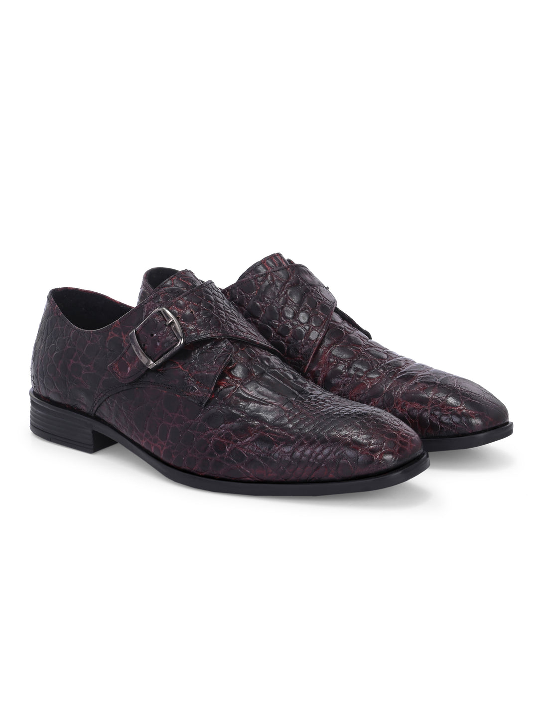 CARLO ROMANO BY WASAN PREMIUM STYLISH CROCO PRINTED LEATHER SHOES FOR MEN