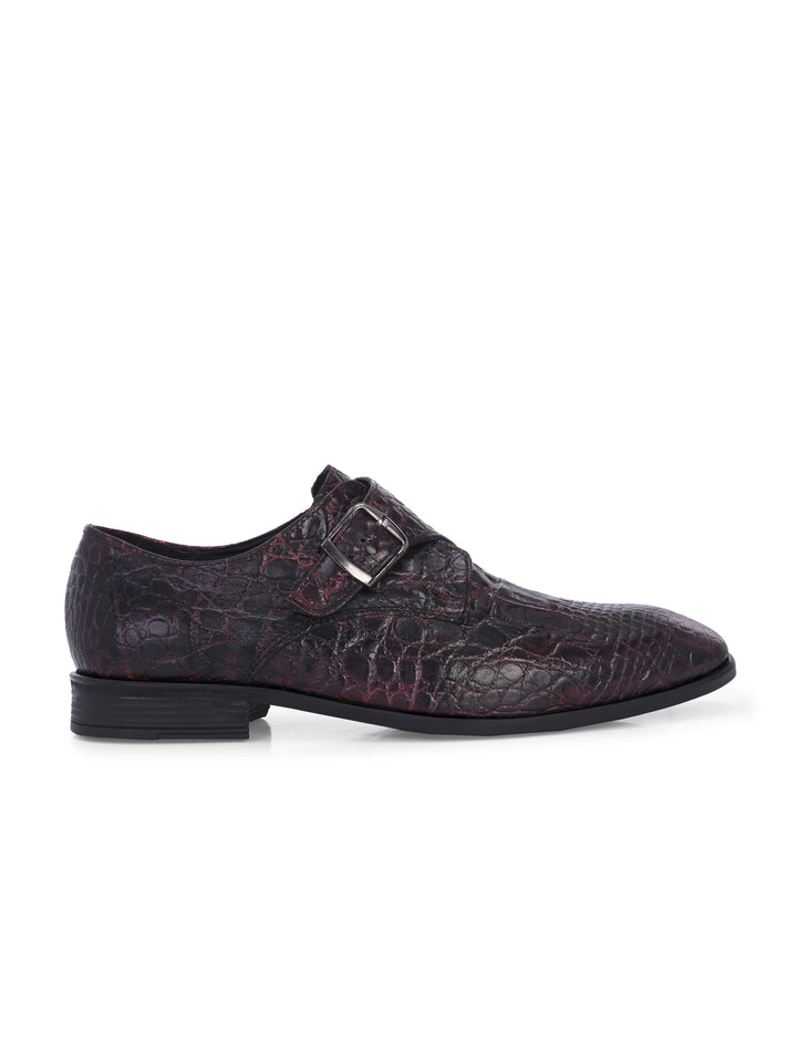 CARLO ROMANO BY WASAN PREMIUM STYLISH CROCO PRINTED LEATHER SHOES FOR MEN
