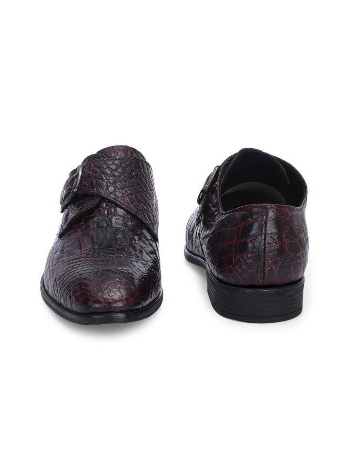 CARLO ROMANO BY WASAN PREMIUM STYLISH CROCO PRINTED LEATHER SHOES FOR MEN