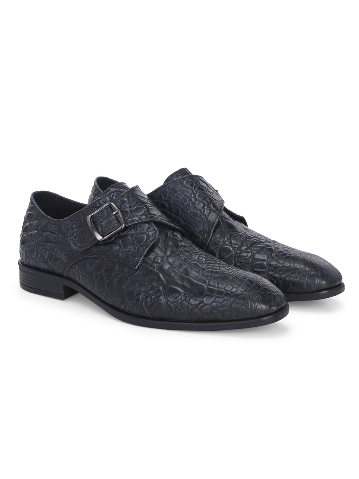 CARLO ROMANO BY WASAN PREMIUM STYLISH CROCO PRINTED LEATHER SHOES FOR MEN
