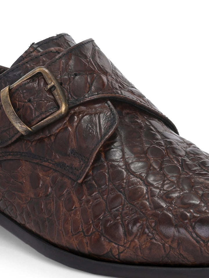 CARLO ROMANO BY WASAN PREMIUM STYLISH CROCO PRINTED LEATHER SHOES FOR MEN