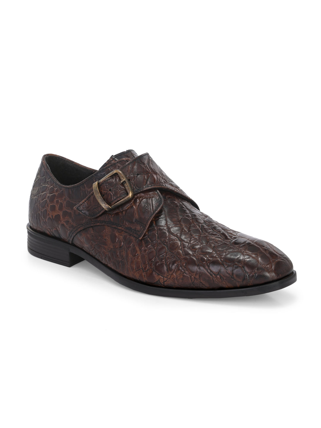 CARLO ROMANO BY WASAN PREMIUM STYLISH CROCO PRINTED LEATHER SHOES FOR MEN