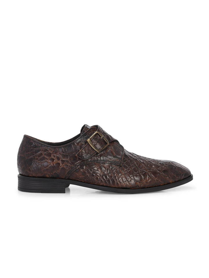 CARLO ROMANO BY WASAN PREMIUM STYLISH CROCO PRINTED LEATHER SHOES FOR MEN