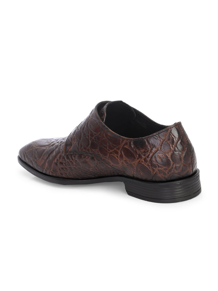 CARLO ROMANO BY WASAN PREMIUM STYLISH CROCO PRINTED LEATHER SHOES FOR MEN