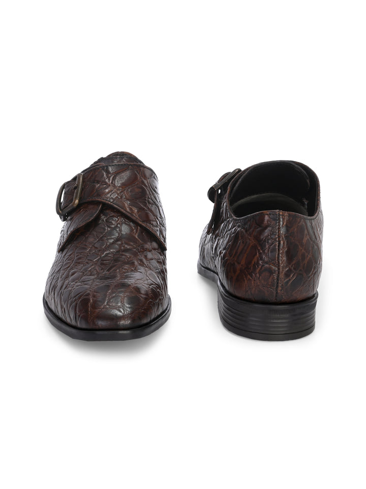 CARLO ROMANO BY WASAN PREMIUM STYLISH CROCO PRINTED LEATHER SHOES FOR MEN