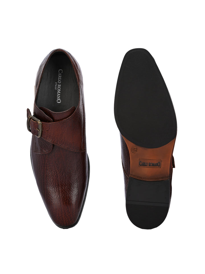 CARLO ROMANO BY WASAN TAN COLOR PREMIUM STYLISH GENUINE LEATHER SHOES FOR MEN