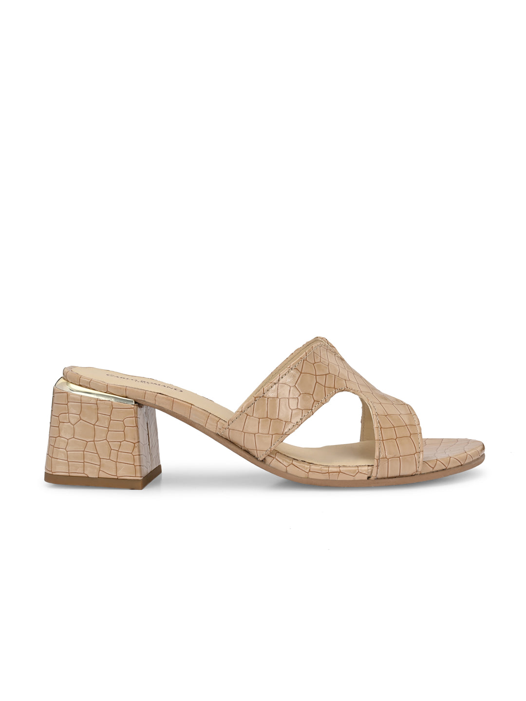 CARLO ROMANO VEGAN LEATHER CROCO PRINTED SLIPPER FOR WOMEN