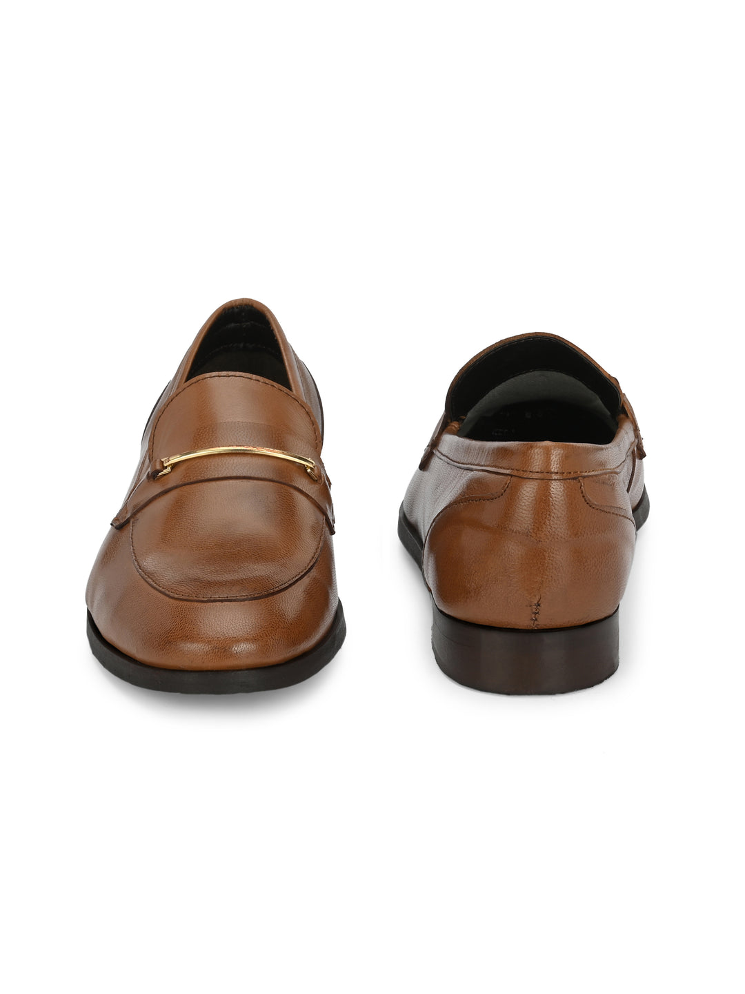 CARLO ROMANO GENUINE BURNISH LEATHER TAN COLOR MOCCASIN SHOE FOR WOMEN