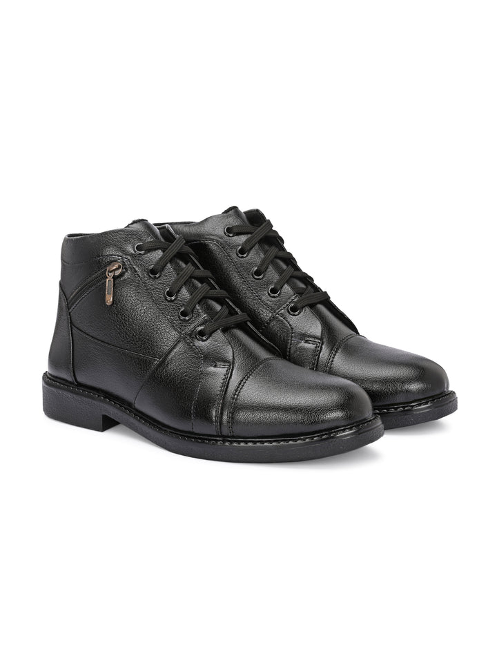 CARLO ROMANO VEGAN LEATHER ANKEL LACE UP BOOT FOR MEN