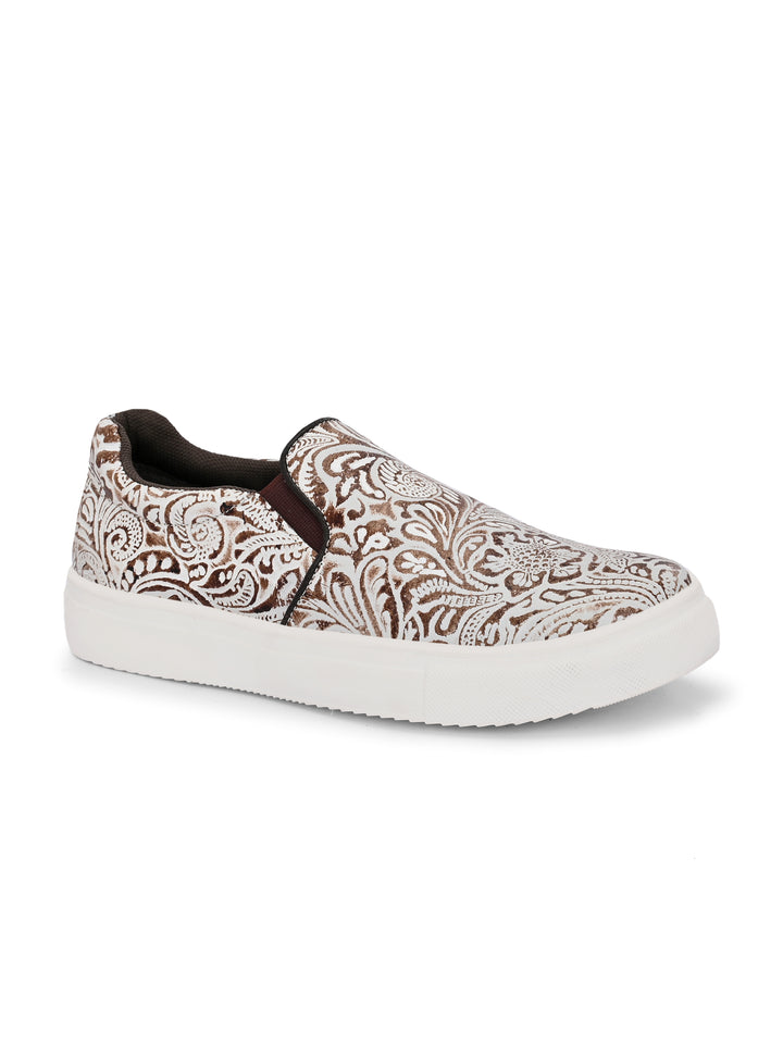 CARLO ROMANO GENUINE CRUST LEATHER CASUAL SNEAKER FOR WOMEN