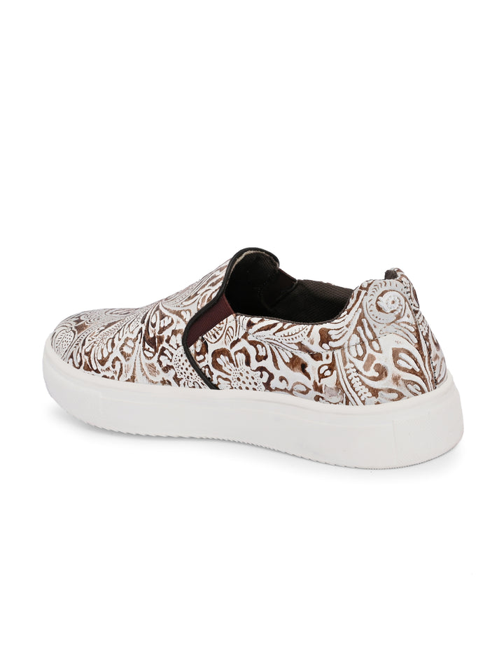 CARLO ROMANO GENUINE CRUST LEATHER CASUAL SNEAKER FOR WOMEN