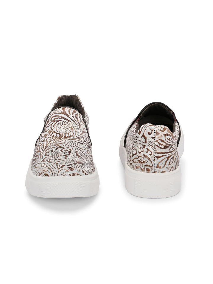 CARLO ROMANO GENUINE CRUST LEATHER CASUAL SNEAKER FOR WOMEN