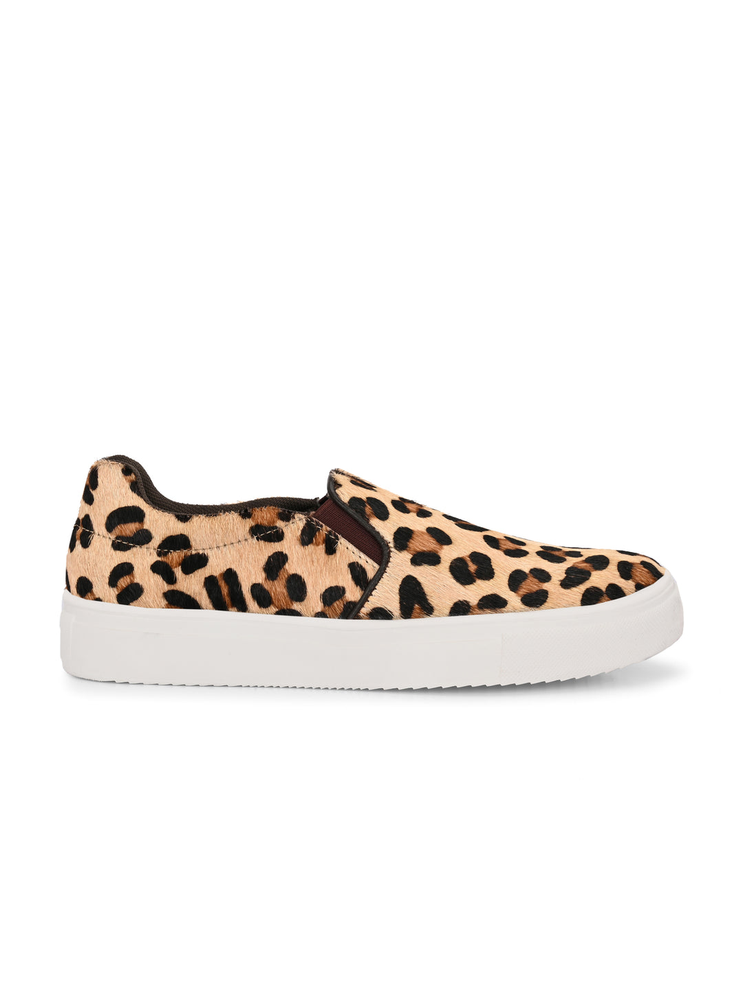 CARLO ROMANO GENUINE LEATHER LEOPARD ANIMAL PRINTED CASUAL SNEAKER FOR WOMEN