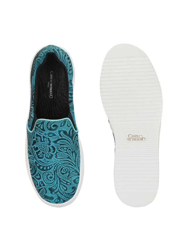 CARLO ROMANO GENUINE SUEDE LEATHER CASUAL SNEAKER FOR WOMEN