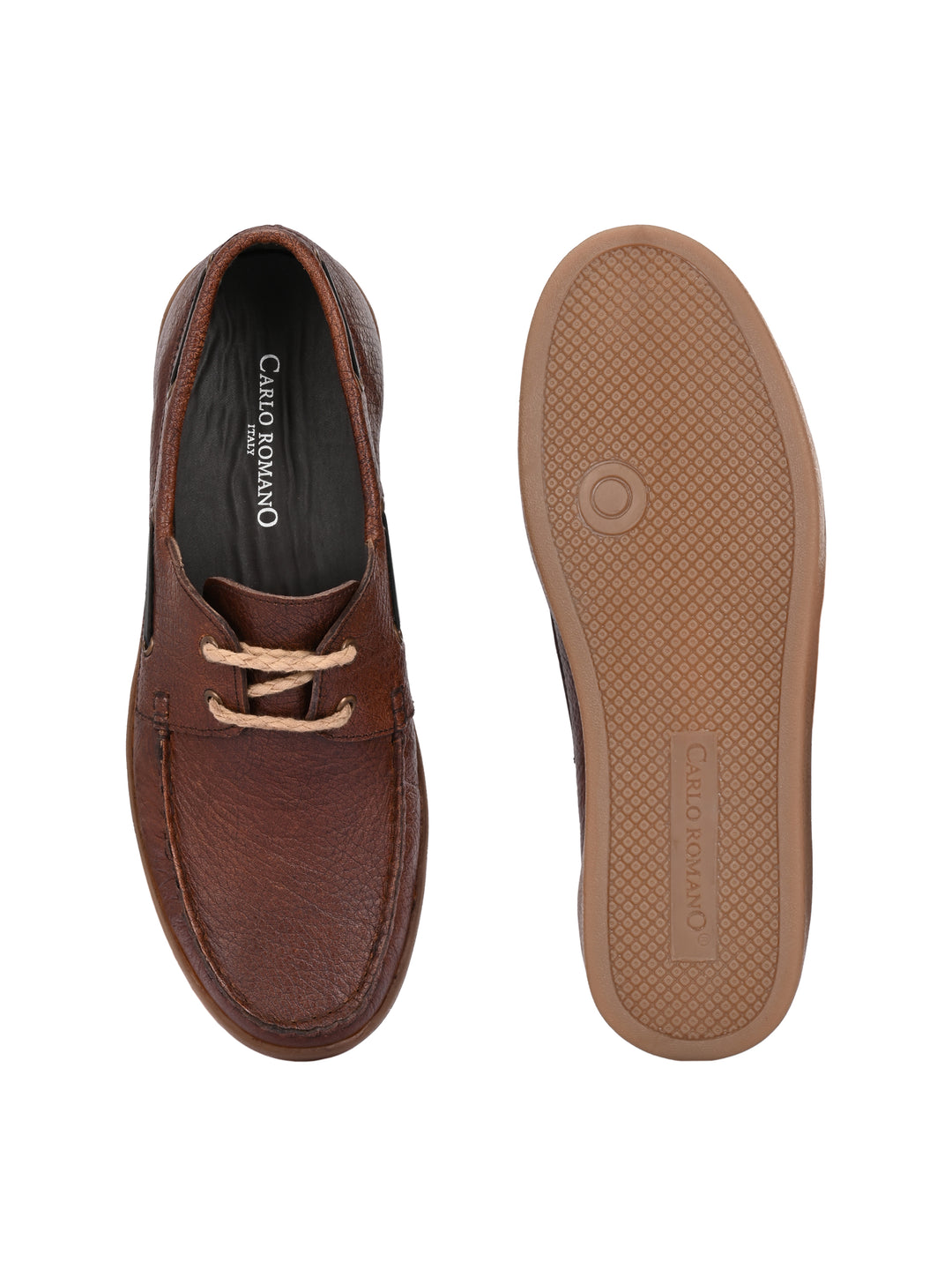 CARLO ROMANO GENUINE LEATHER BOAT SHOE FOR MEN