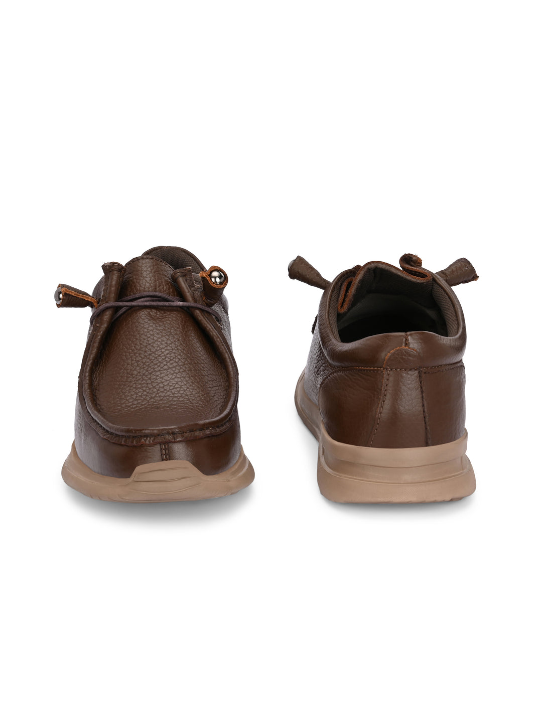 Men's Milled Leather Fancy Lace Up Casual Shoes