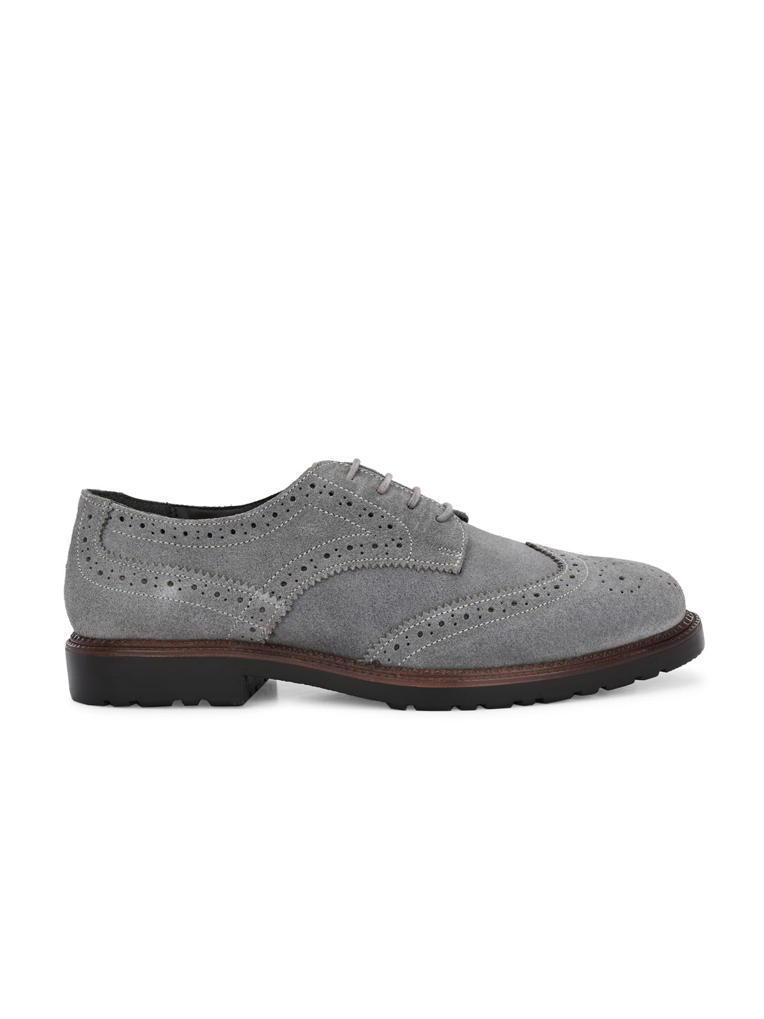 CARLO ROMANO SUEDE LEATHER BROGUE FORMAL LACE-UP SHOE FOR MEN