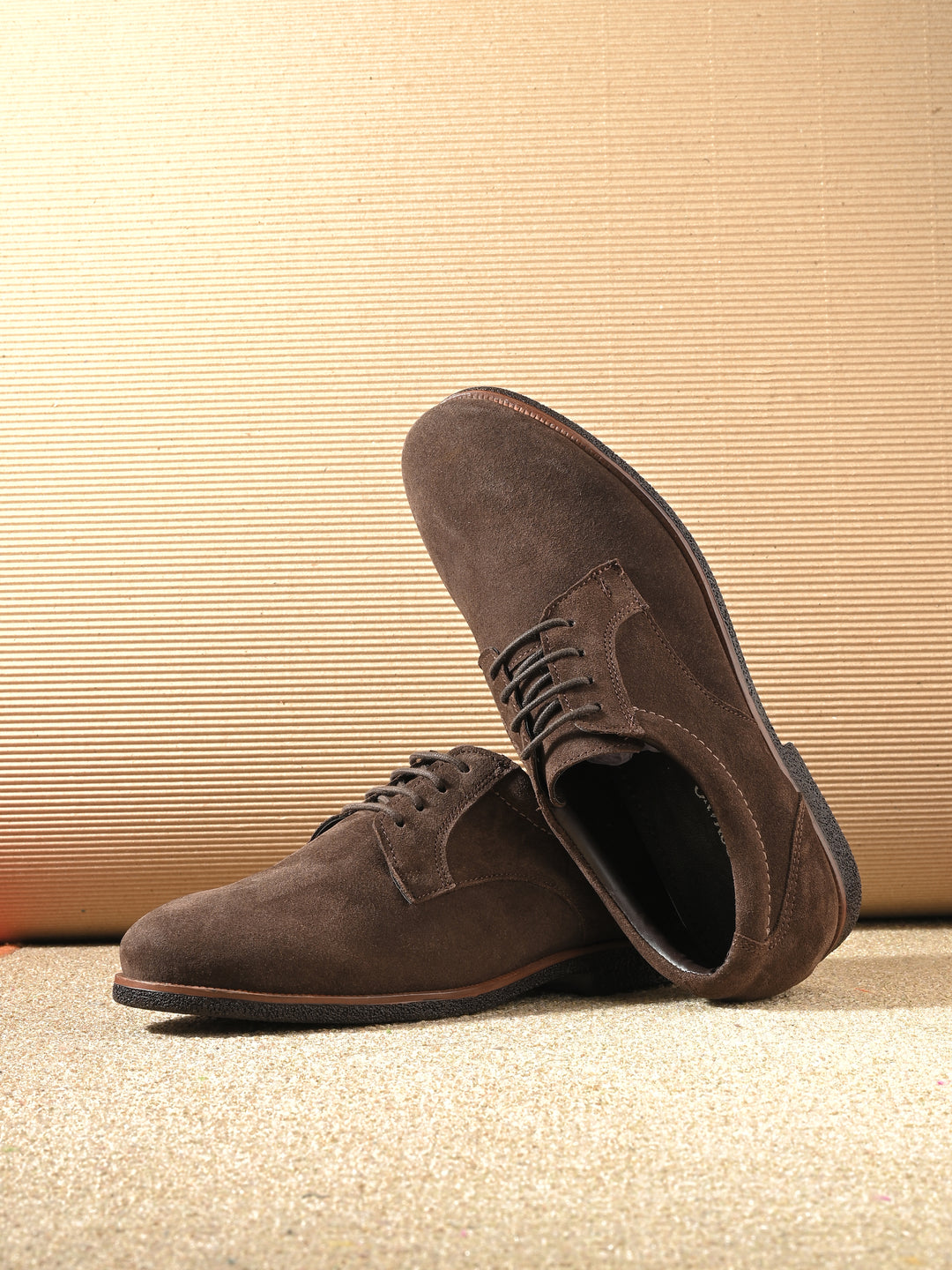 CARLO ROMANO BY WASAN  SUEDE LEATHER LACE UP SHOES FOR MEN