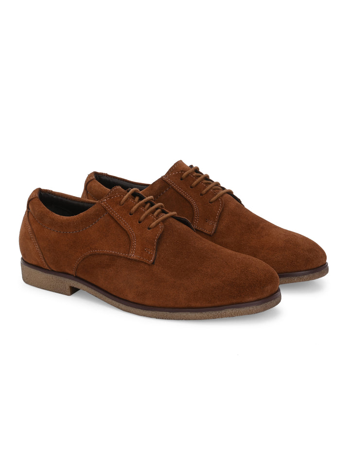 CARLO ROMANO BY WASAN  SUEDE LEATHER LACE UP SHOES FOR MEN