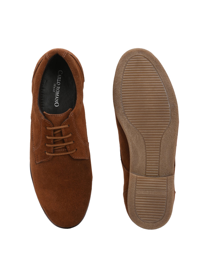 CARLO ROMANO BY WASAN  SUEDE LEATHER LACE UP SHOES FOR MEN