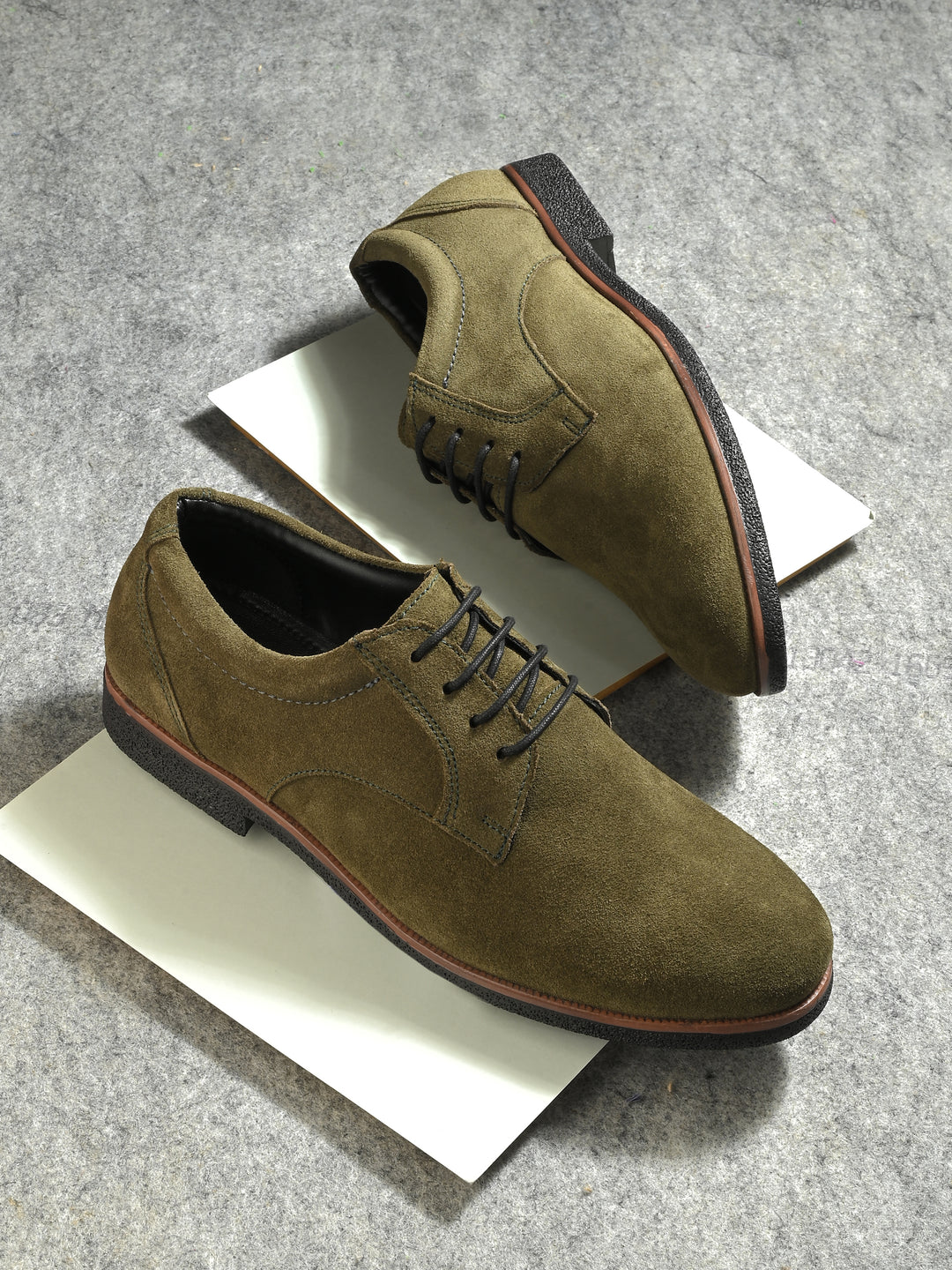 CARLO ROMANO BY WASAN  SUEDE LEATHER LACE UP SHOES FOR MEN