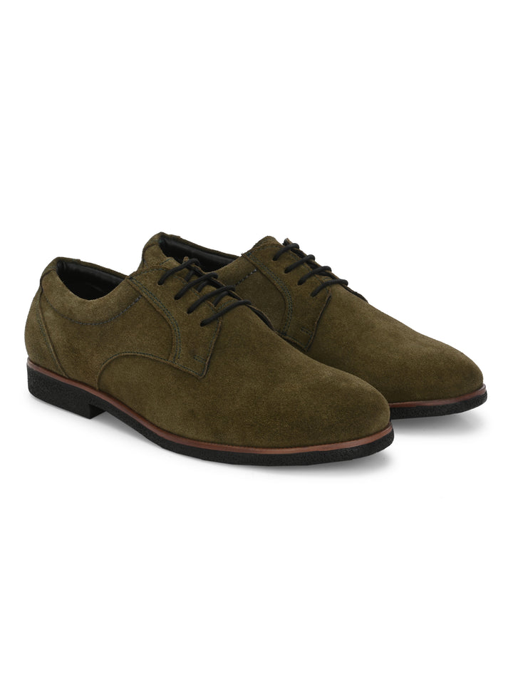 CARLO ROMANO BY WASAN  SUEDE LEATHER LACE UP SHOES FOR MEN