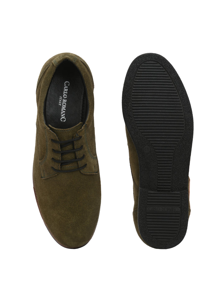 CARLO ROMANO BY WASAN  SUEDE LEATHER LACE UP SHOES FOR MEN