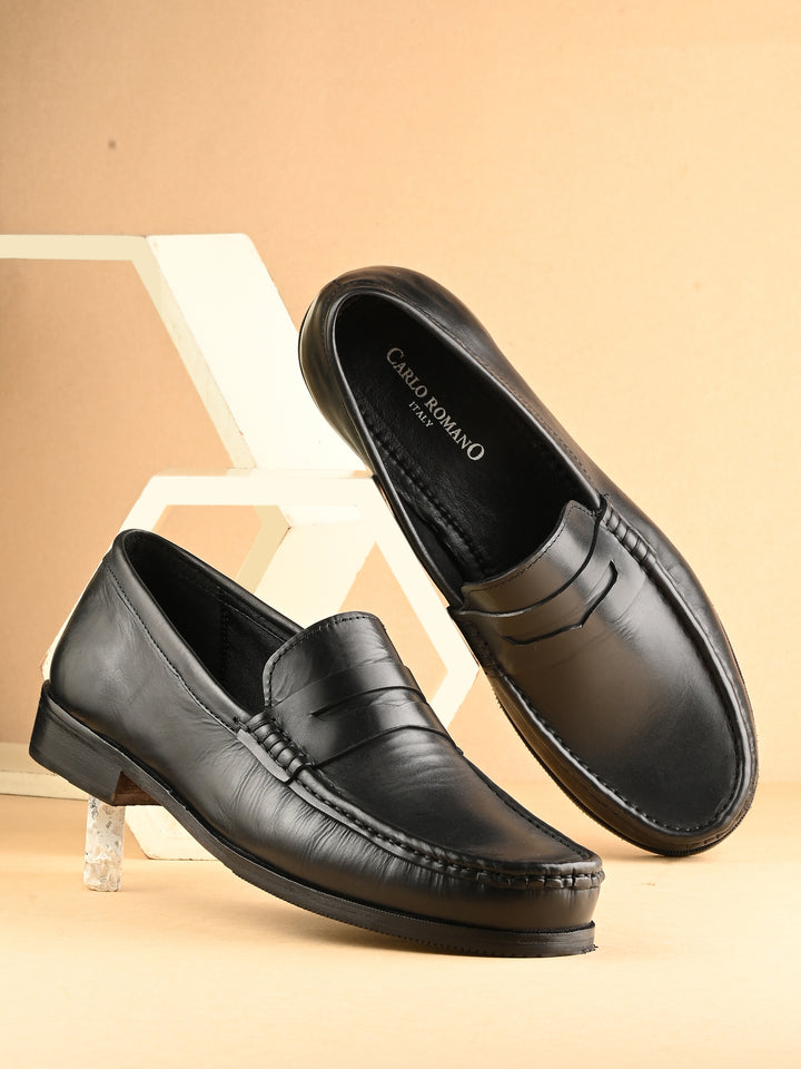 Men's Genuine Leather Slip On moccasin loafer shoes for men