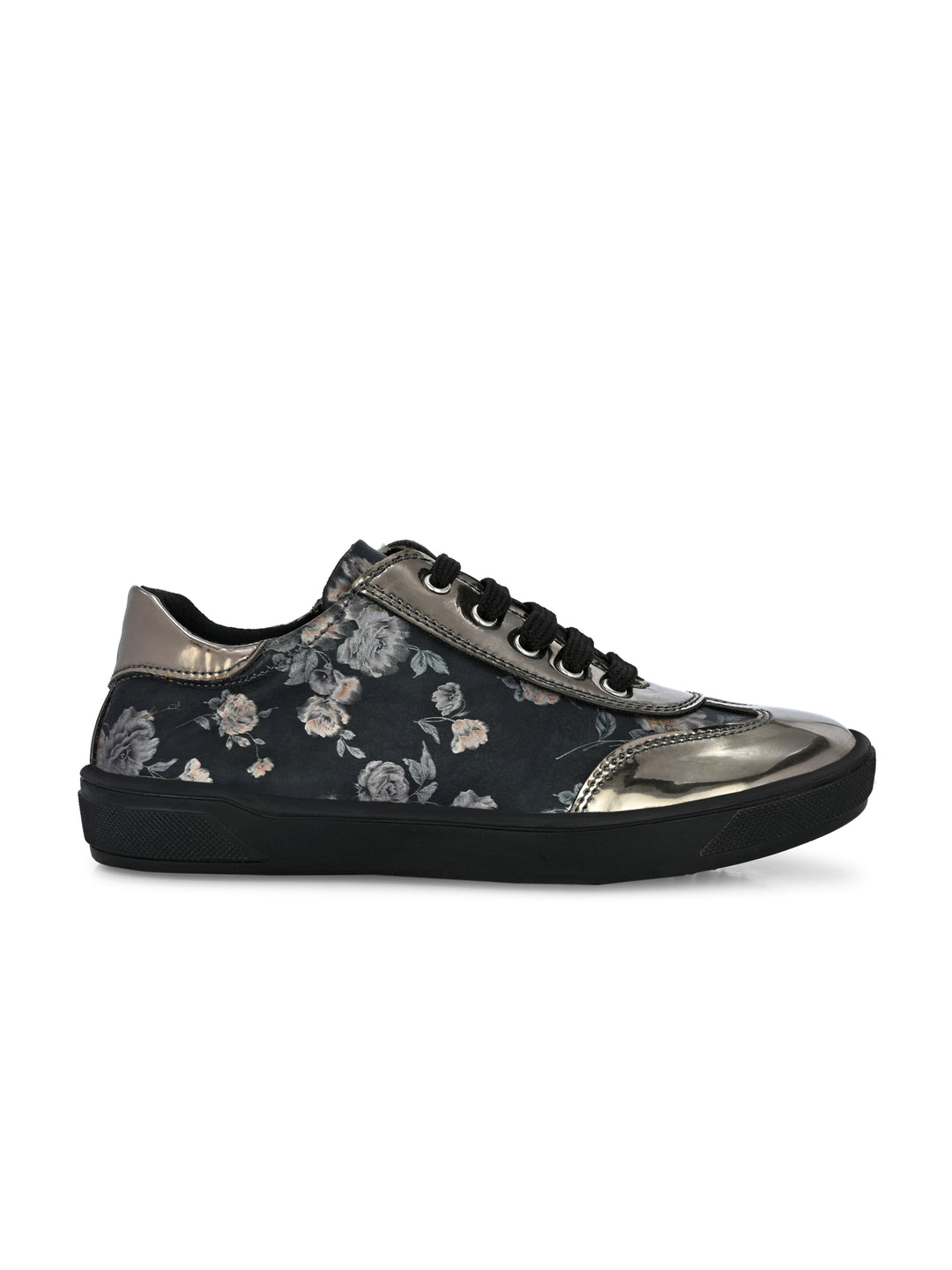 CARLO ROMANO BY WASAN VEGAN PATENT FLOWER PRINT SHOES FOR KIDS