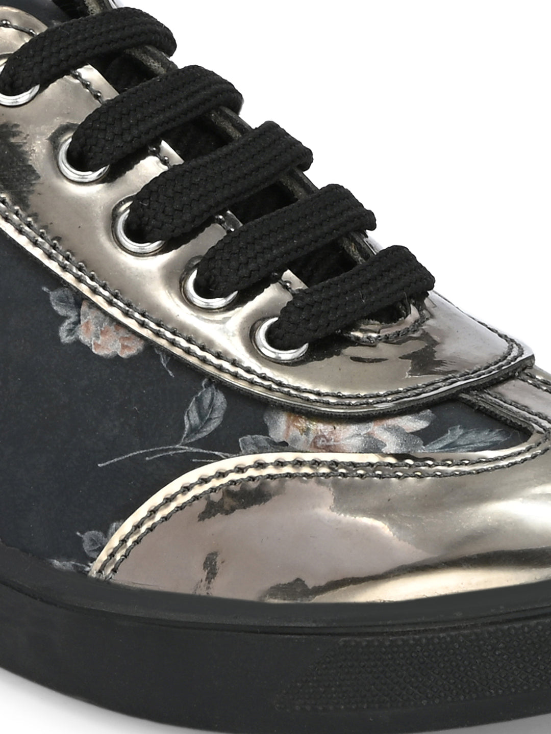 CARLO ROMANO BY WASAN VEGAN PATENT FLOWER PRINT SHOES FOR KIDS