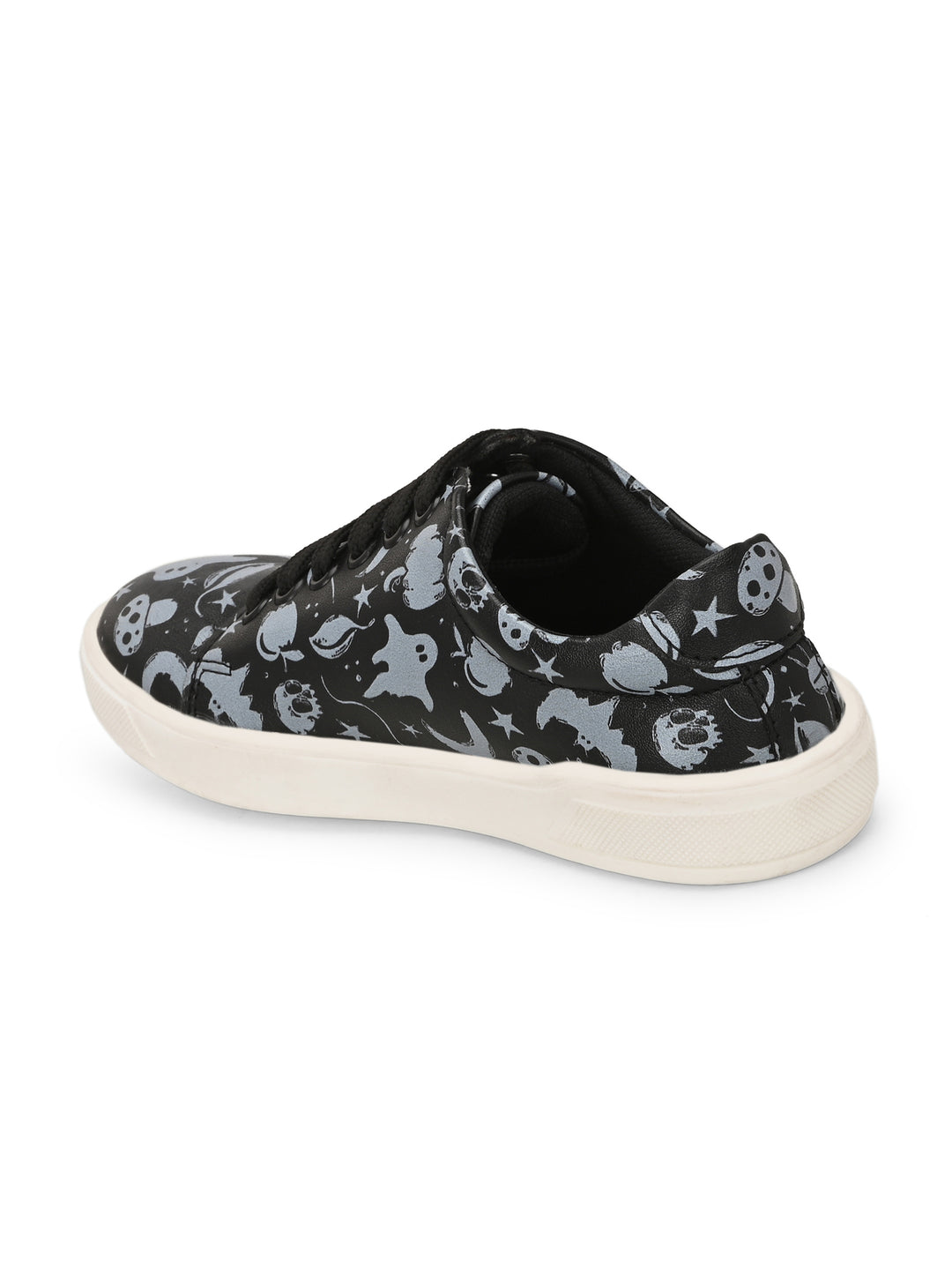CARLO ROMANO BY WASAN BLACK PRIINTED VEGAN LEATHER DIGITAL PRINT SHOE FOR KIDS
