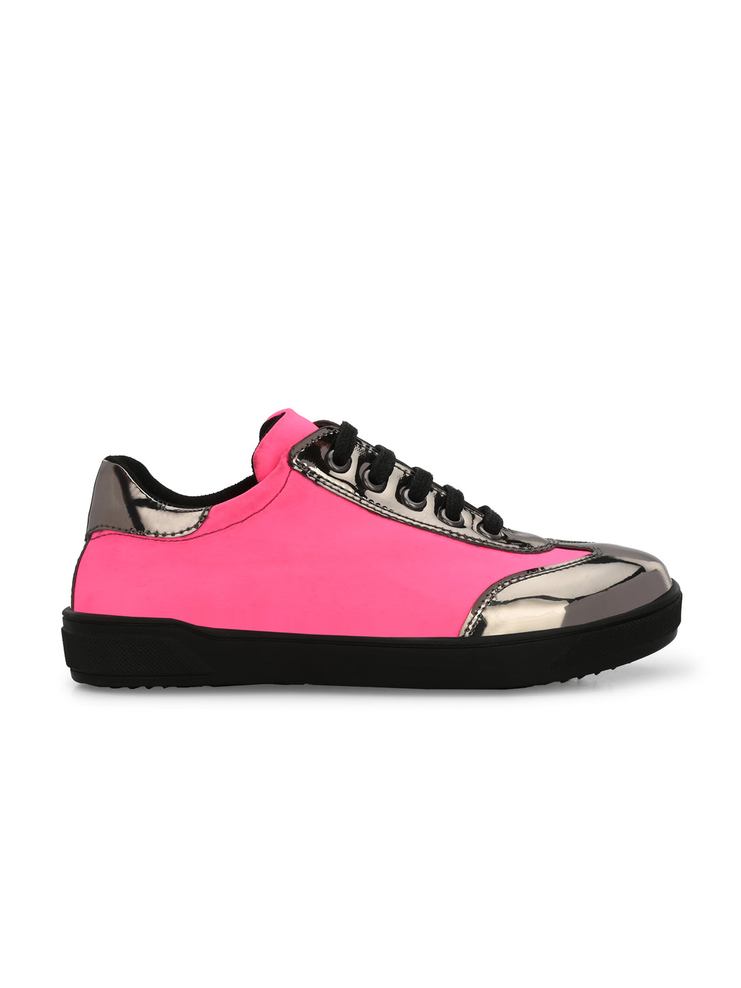 Kid's Vegan Leather Patent Lycra Shoes For Girls