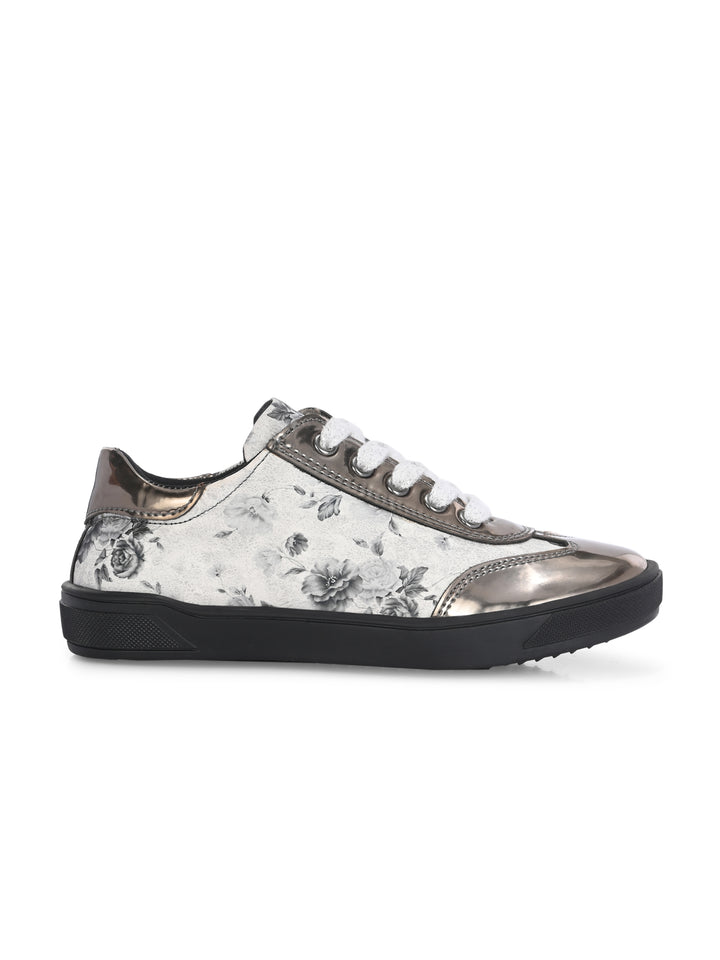 CARLO ROMANO BY WASAN VEGAN PATENT FLOWER PRINT SHOES FOR KIDS