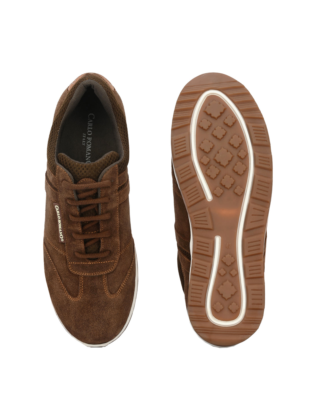 Men's Genuine Sude Leather Lace up Casual Sneaker Shoe / Carlo Goose Collection