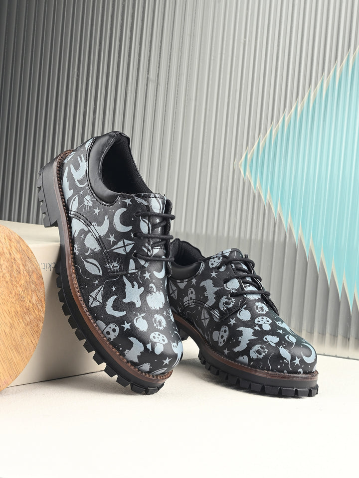 CARLO ROMANO BY WASAN VEGAN LEATHER DIGITAL PRINT SHOE FOR KIDS