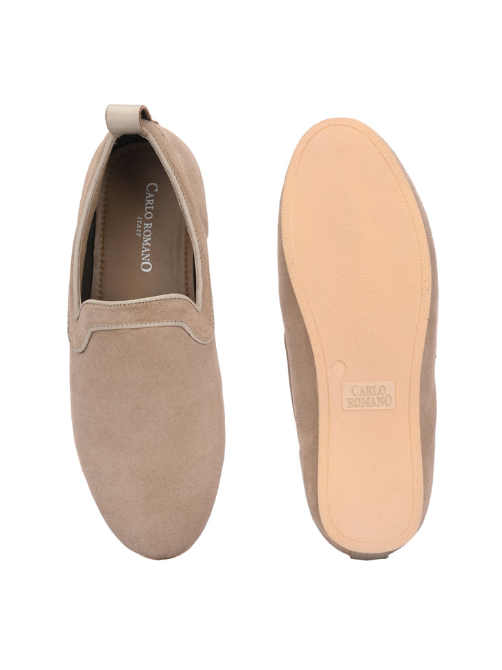 CARLO ROMANO SUEDE LEATHER LOAFER SHOES FOR MEN